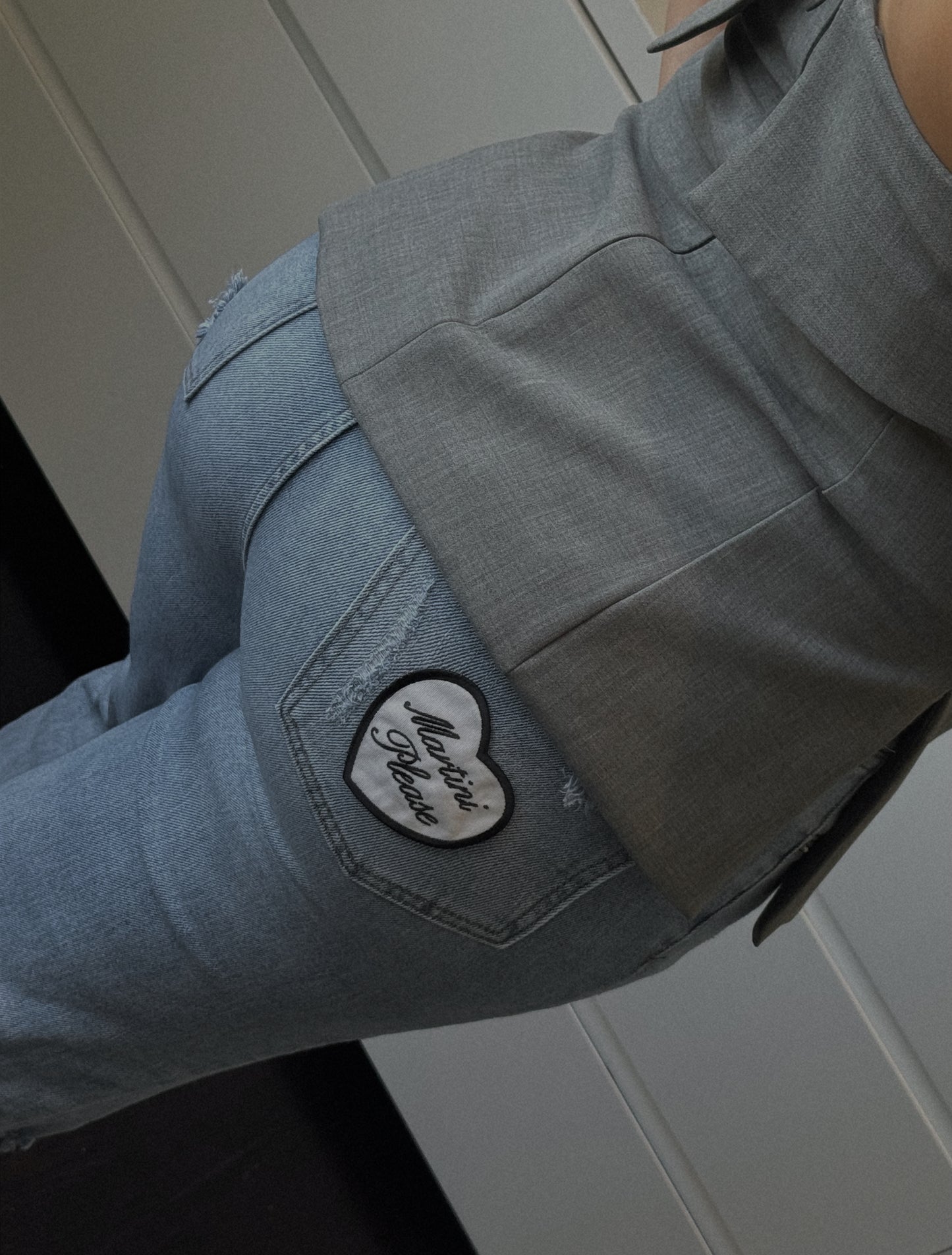 'Martini Please' Heart Patch