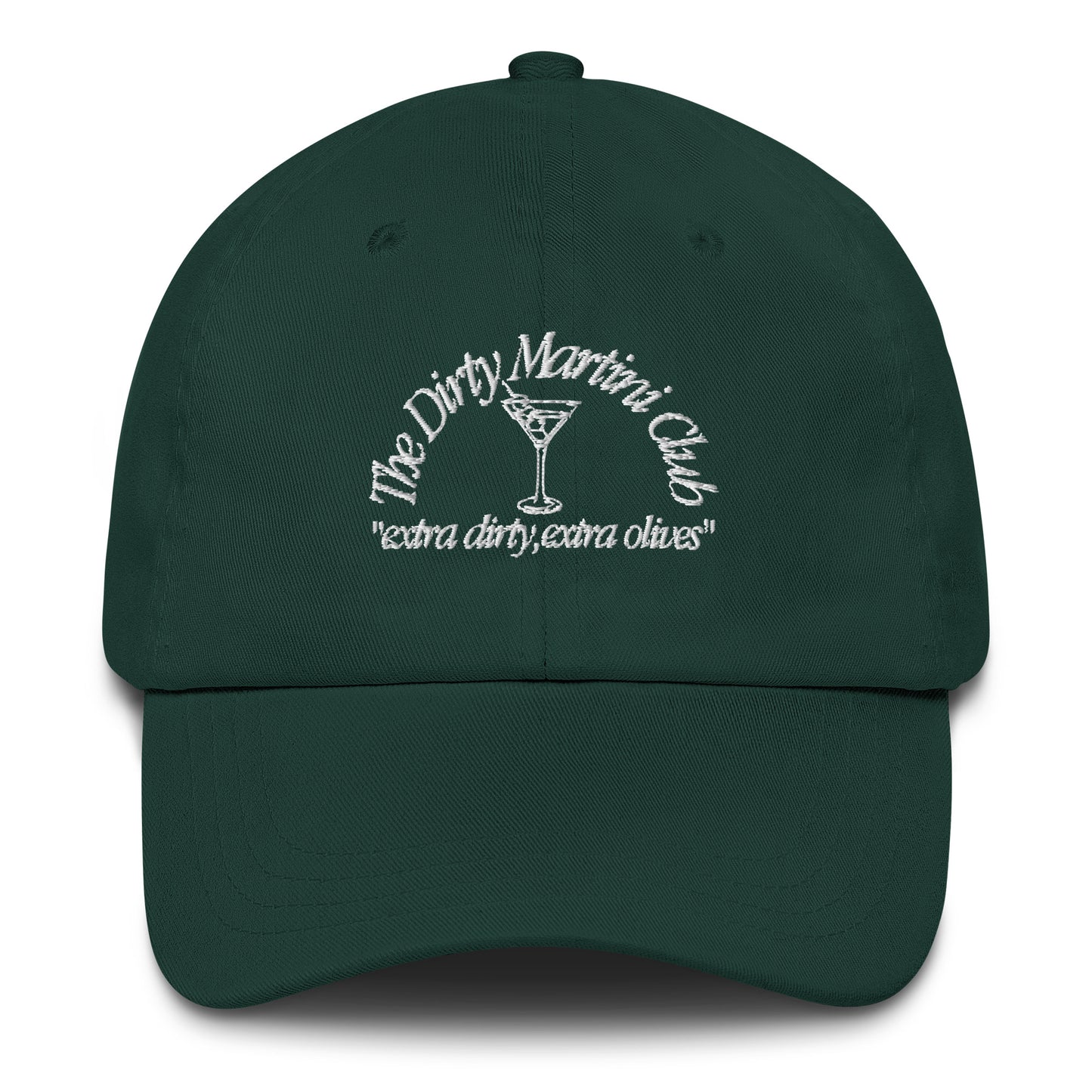 'Dirty Martini Club' Dad Hat - Hunter Green