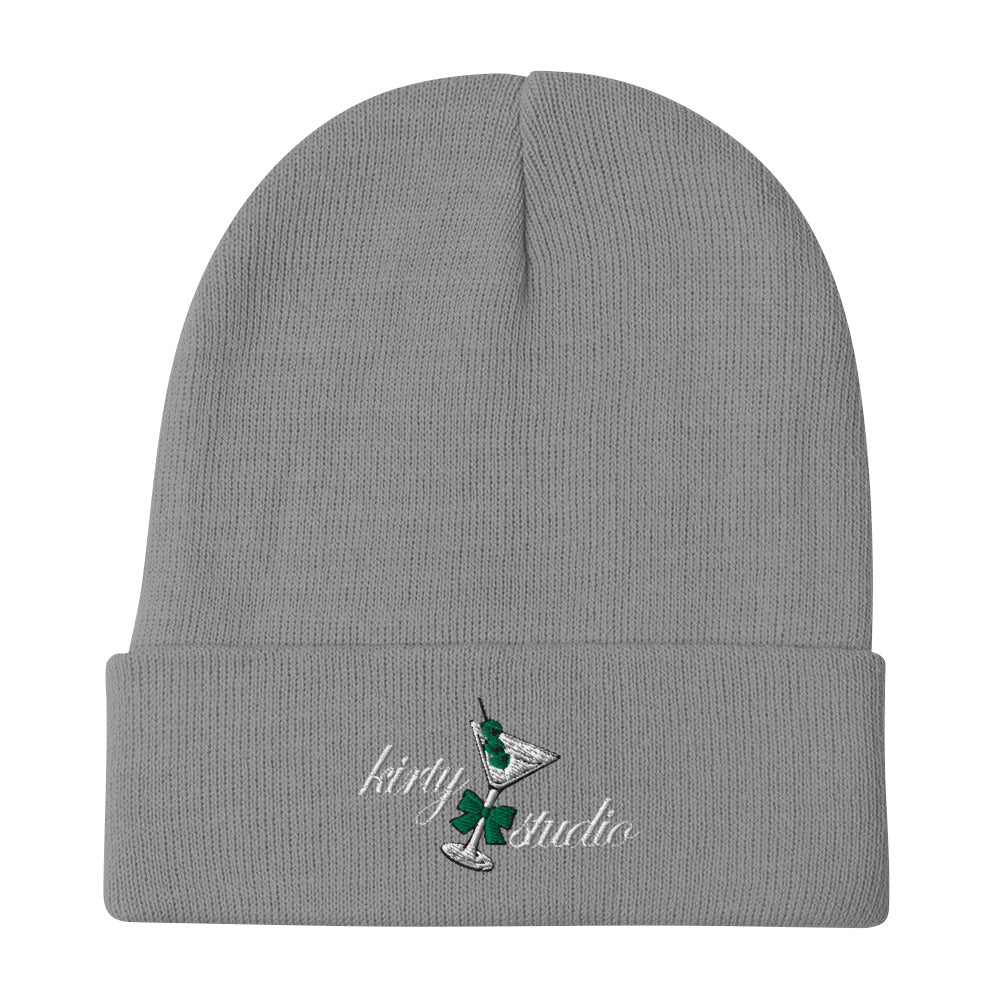 Kirty's Holiday Martini Woven Beanie - Evergreen