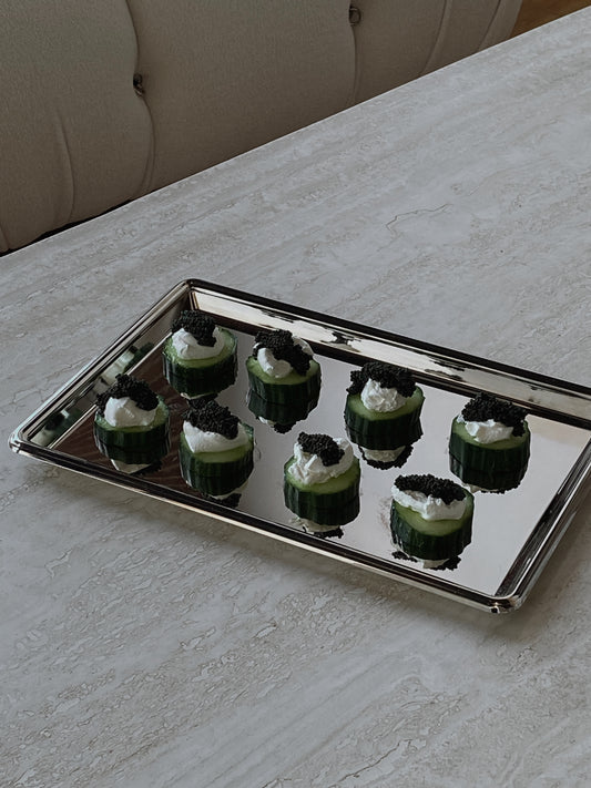 cucumber caviar bites