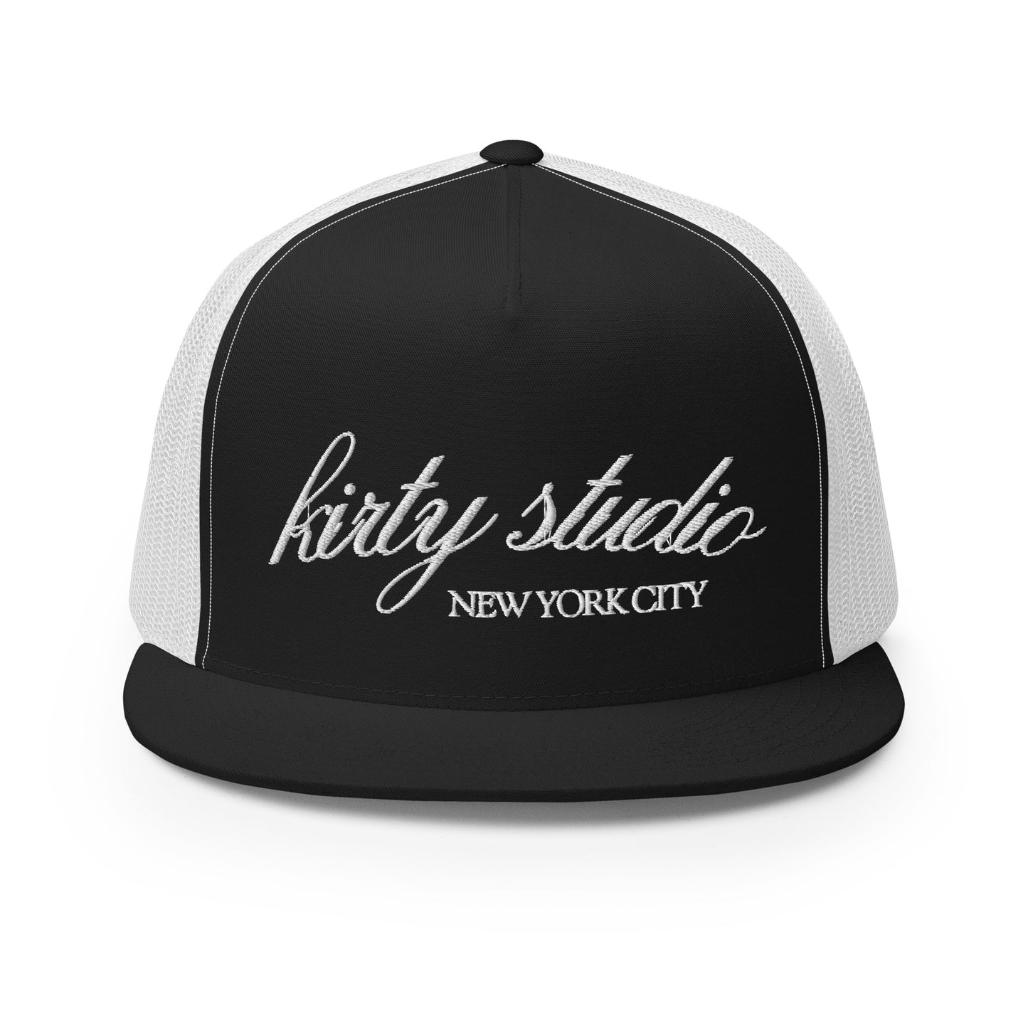 'Kirty Studio' Trucker Hat - Reverse B&W