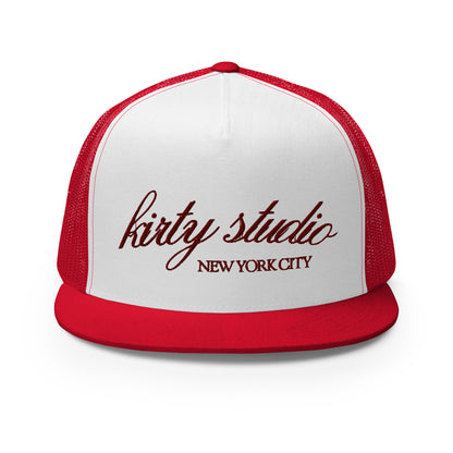 'Kirty Studio' Trucker Hat - Red Rose