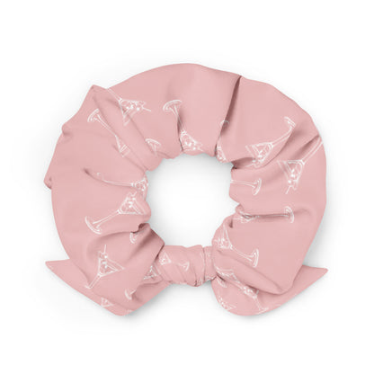 Martini Bow Scrunchie - Baby Pink