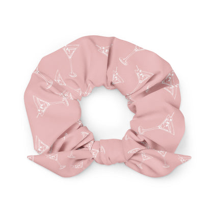 Martini Bow Scrunchie - Baby Pink