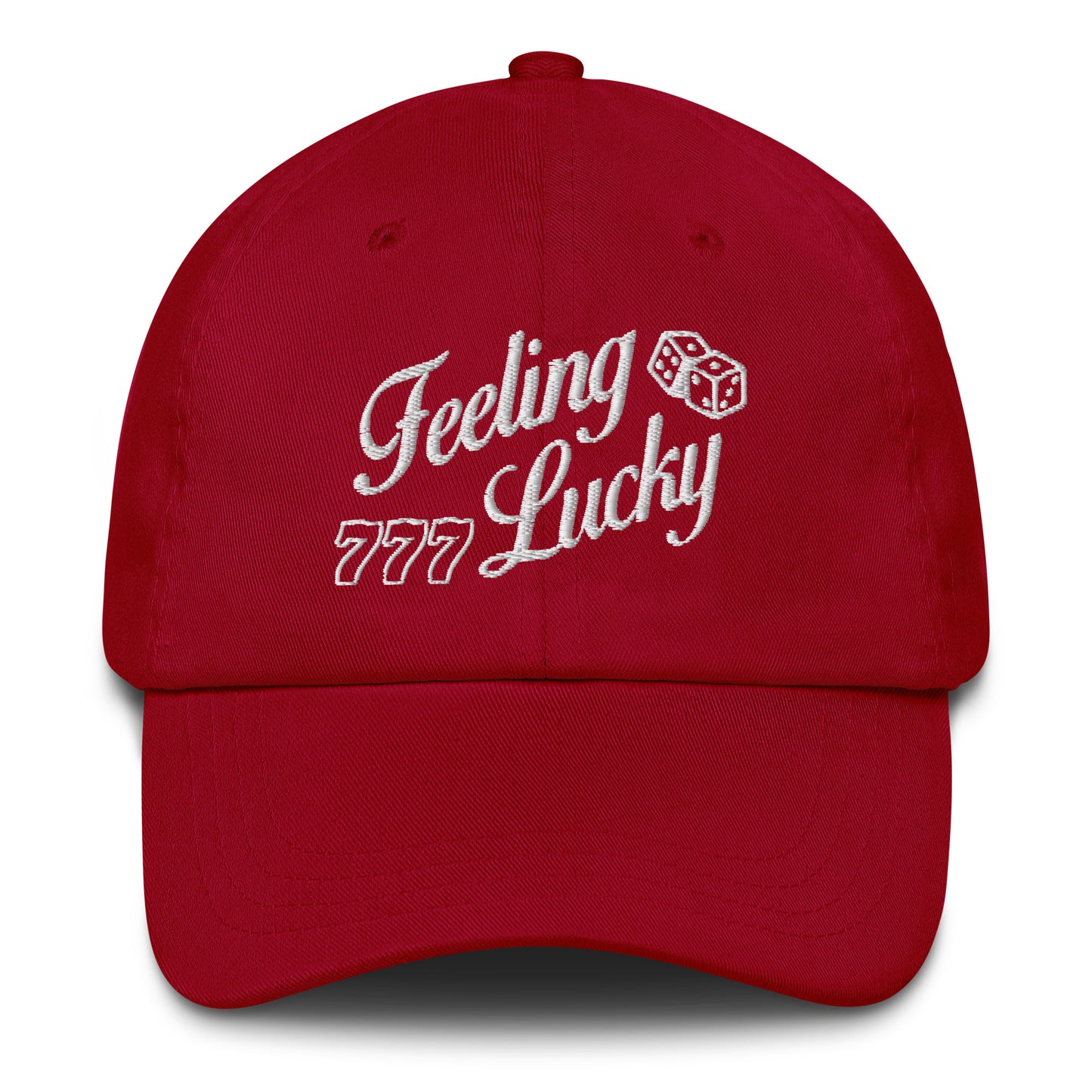 'Feeling Lucky' Dad Hat - Cherry