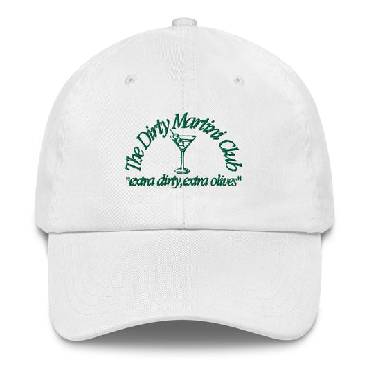 'Dirty Martini Club' Dad Hat - White