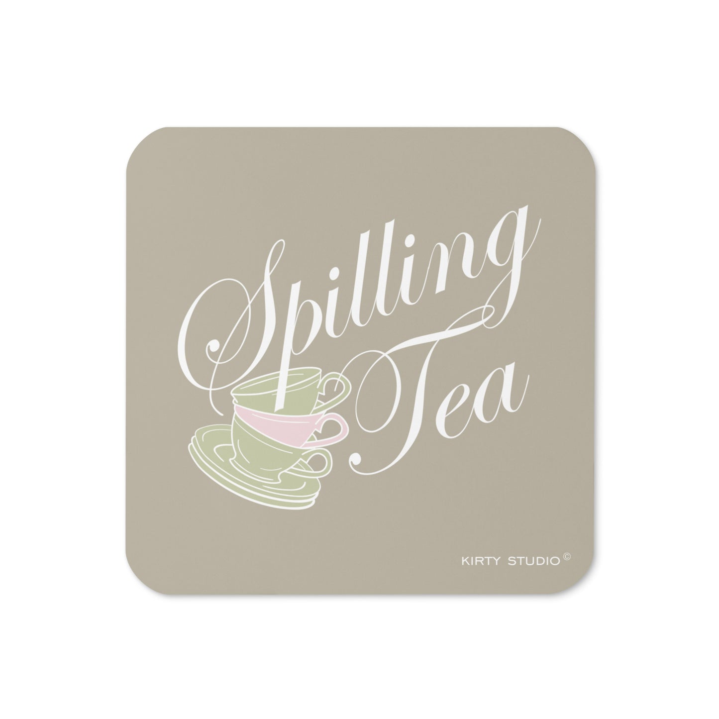 'Spilling Tea' Coaster