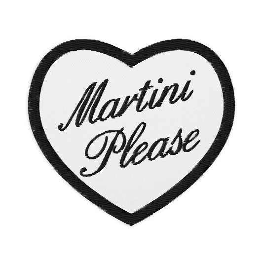 'Martini Please' Heart Patch