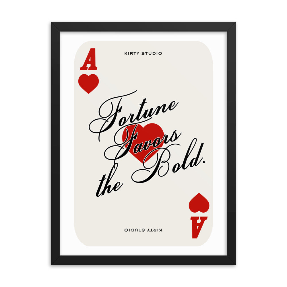 'Fortune' Playing Card Framed Print