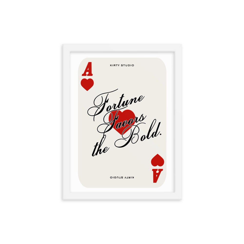 'Fortune' Playing Card Framed Print