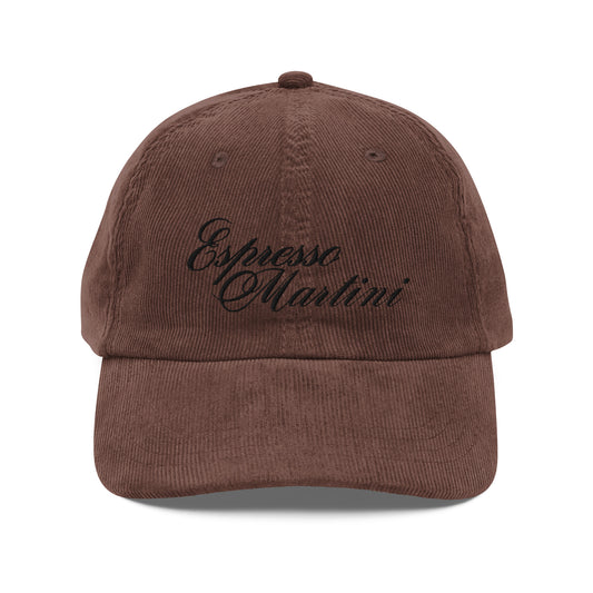 'Espresso Martini' Corduroy Hat