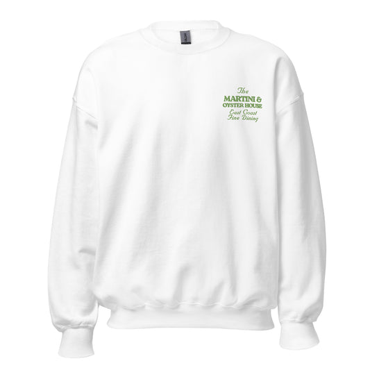 'Martini & Oyster House' Sport Crew - White